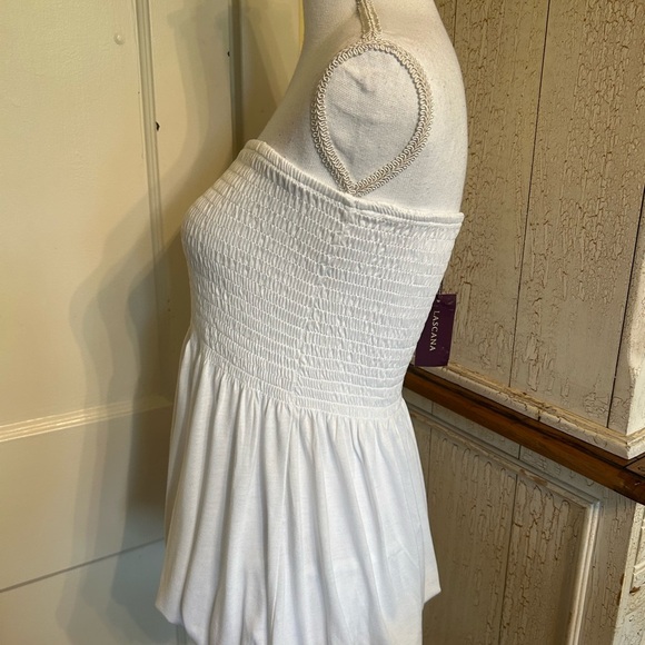 Lascana White Smocked Peplum Strapless Top - Picture 3 of 13